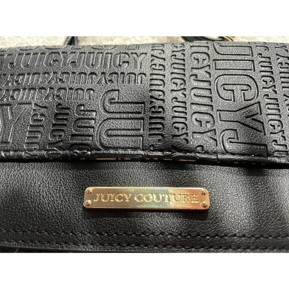 Y2k Juicy Couture Women's Small Crossbody Purse Wallet Bag Black - Picture 3 of 14